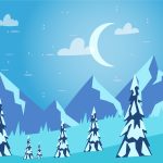 Winters trees vectorized for Photoshop