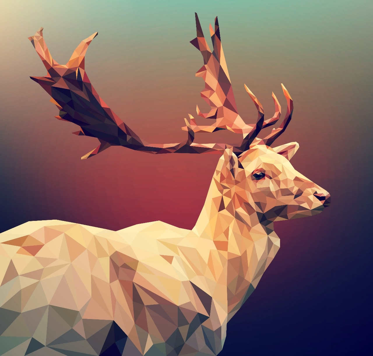 Deer head polygon