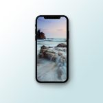 Vectorized iPhone X with shadow mockup