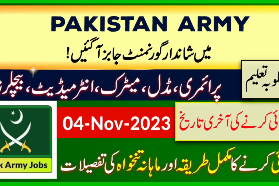 Join Pak Army New Government Jobs for Civilians 2023