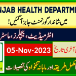 New Government Jobs in Punjab Healthcare Department 2023